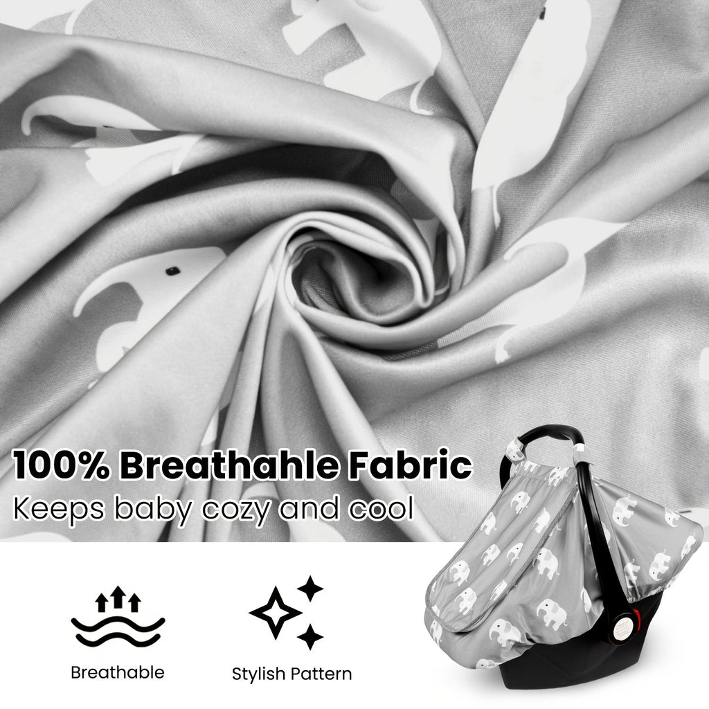 Baby Car Seat Cover - Breathable Beavtaens Covers Stretchy