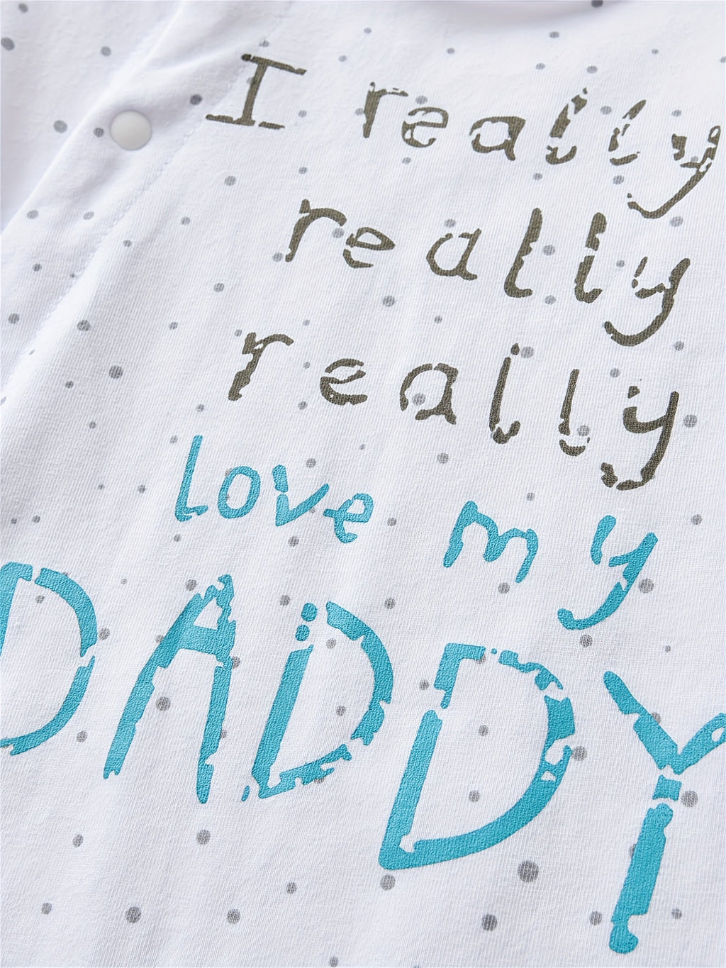 Baby Daddy and Mummy Footed Rompers 2-Pack with Long Sleeves and Family Slogan Prints for Everyday Outfits