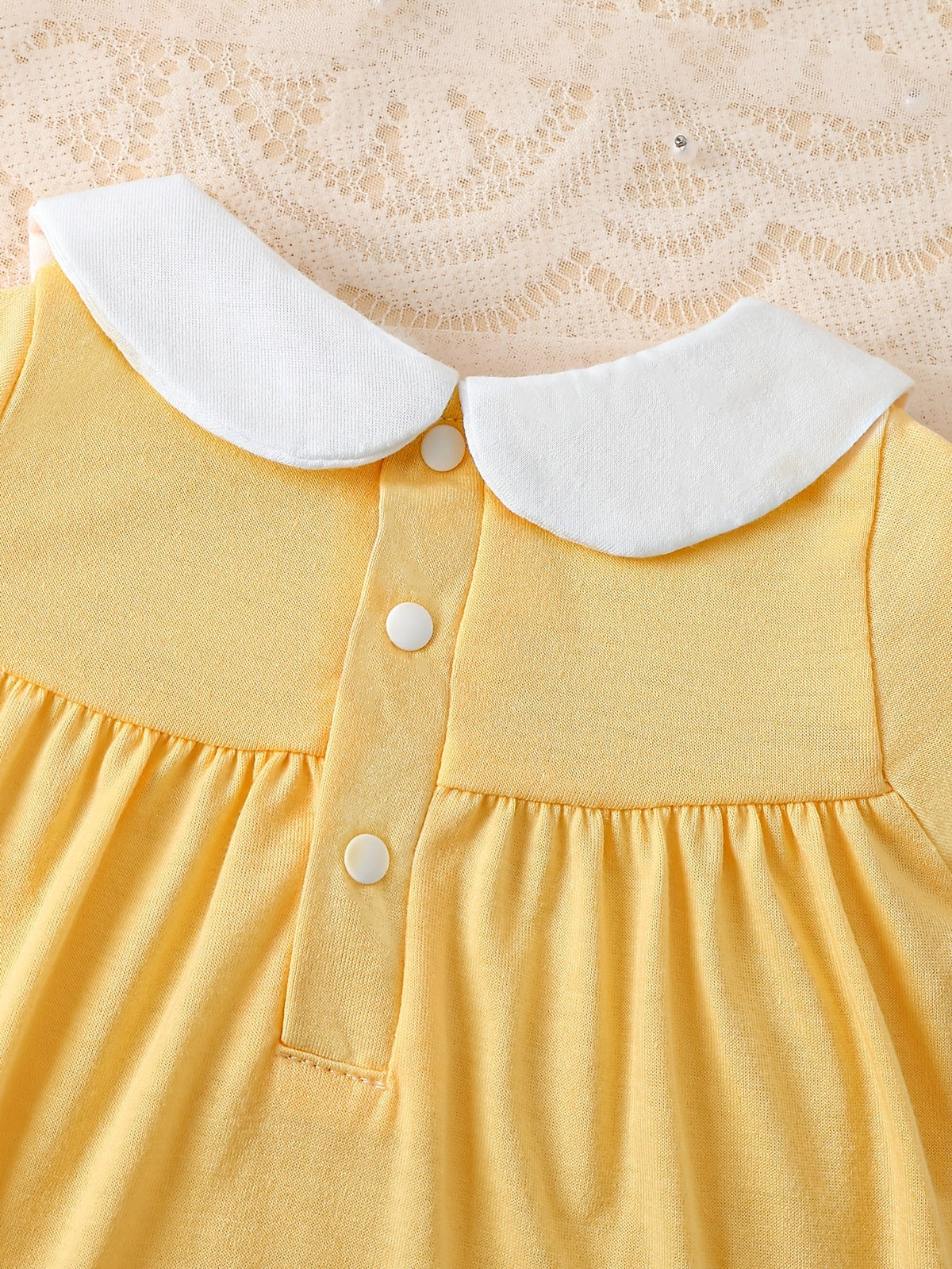 Baby Girl Collared Dresses Three Pack with Floral Butterfly and Solid Designs for Everyday Outfits