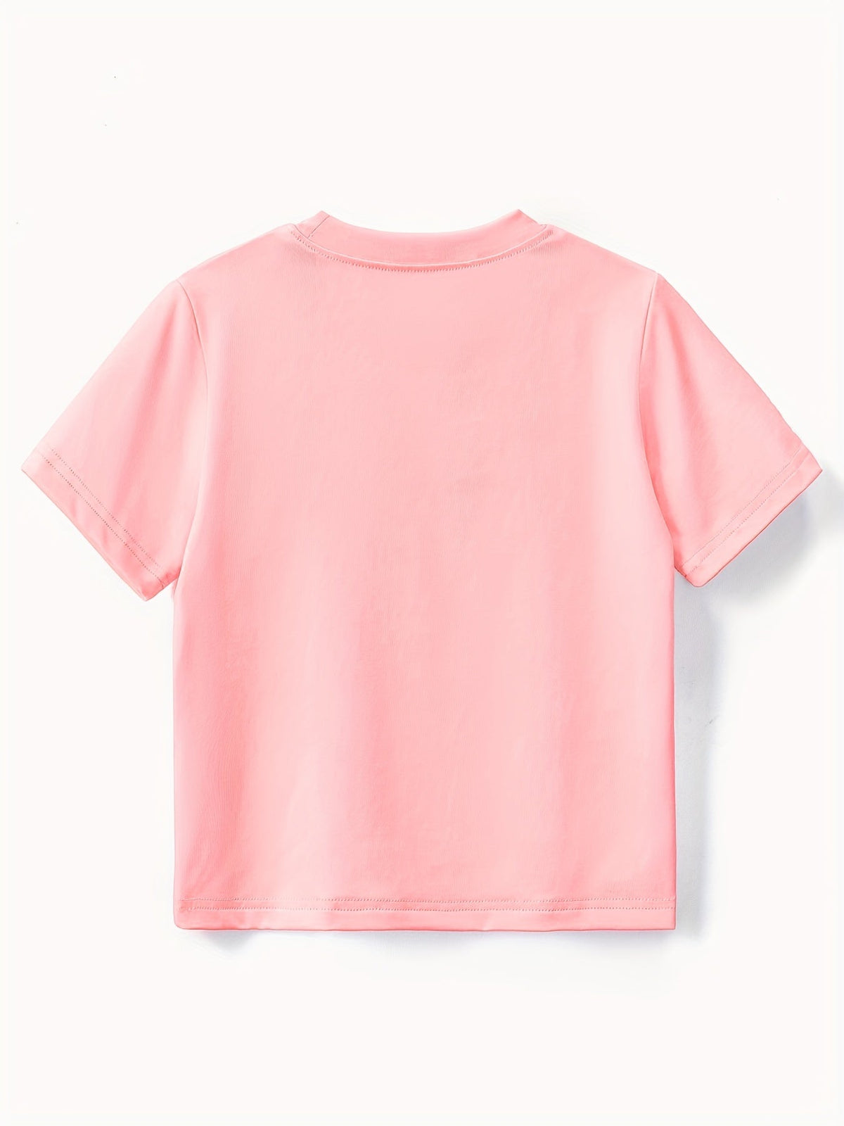 Girls' God Says I Am Graphic T-Shirt with Colorful Nature Motifs and Short Sleeves for Casual Everyday Wear