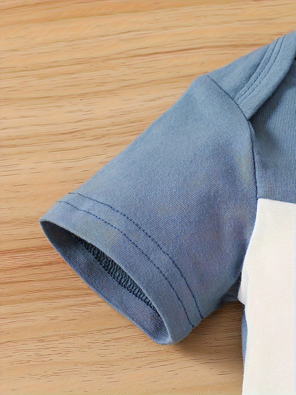 Baby Boys' Little Man Shorts Set with a Colorblock Bodysuit and Knotted Hat in Blue White and Gray