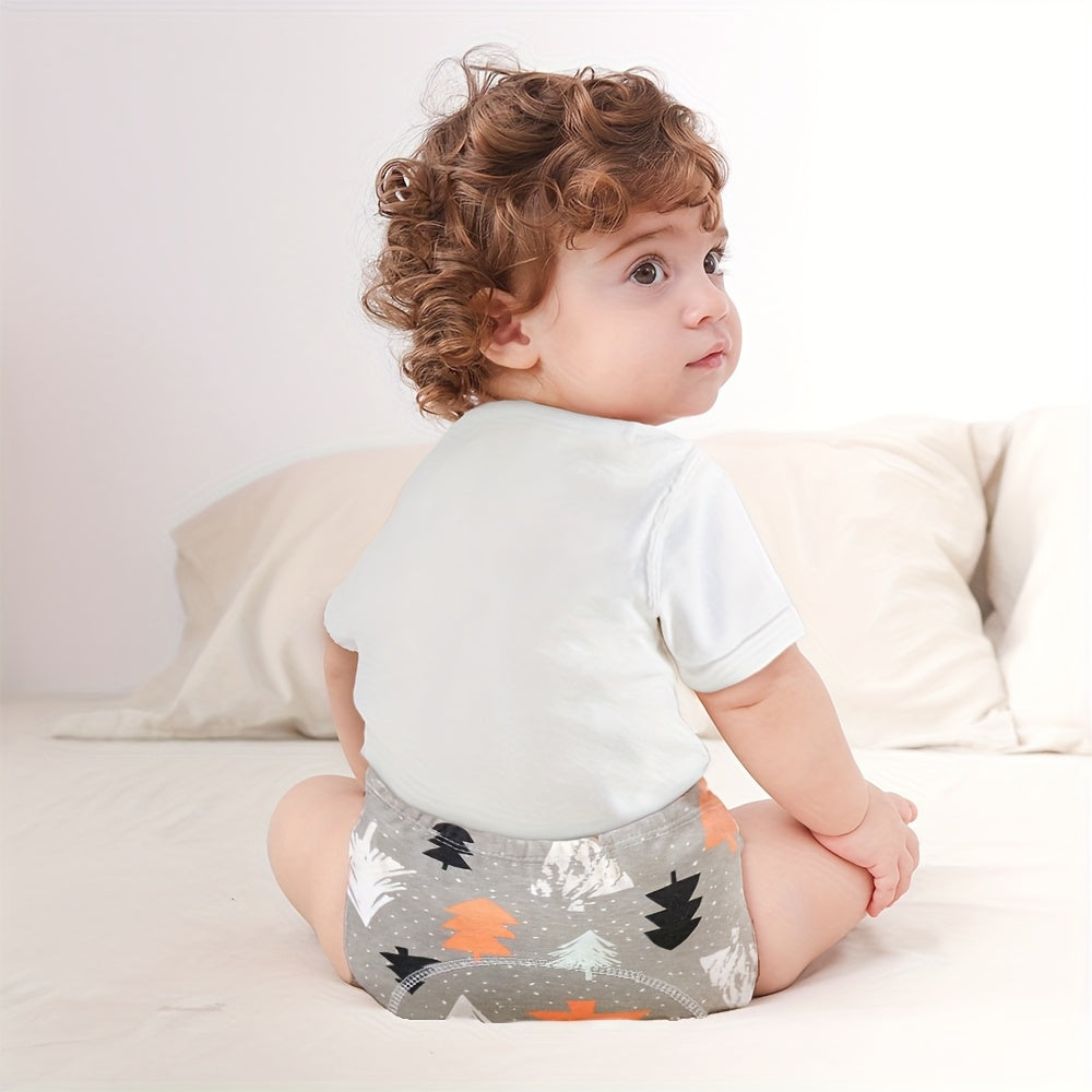 Baby Training Pants Eight Pack with Random Pink or Blue Prints and Elastic Waists for Potty Training