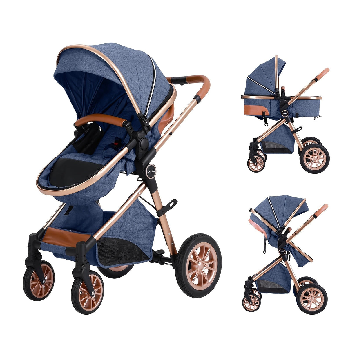 Baby Stroller - Foldable Reversible Adjustable