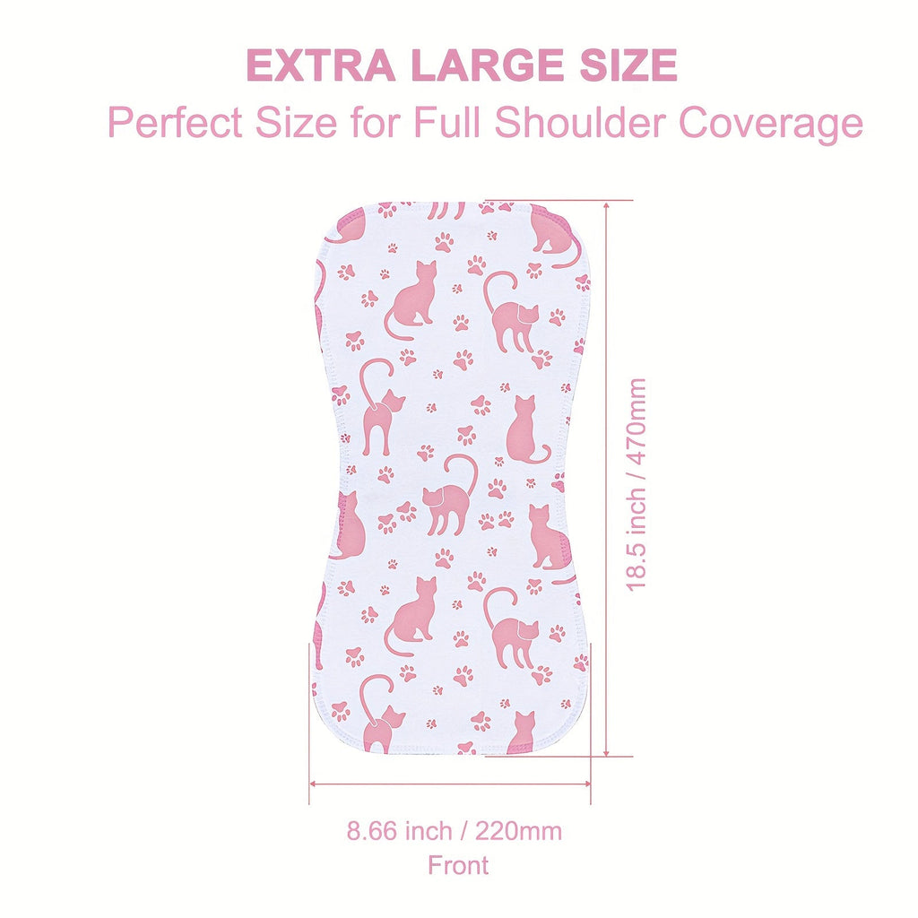 Burp Cloth Ten-Pack with Curved Shoulder-Friendly Shapes in Coordinated Prints for Everyday Feeding Care