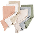 Muslin Baby Burp Cloths 6-Pack with a Layered Texture and Rectangular Shape for Everyday Feeding and Burping
