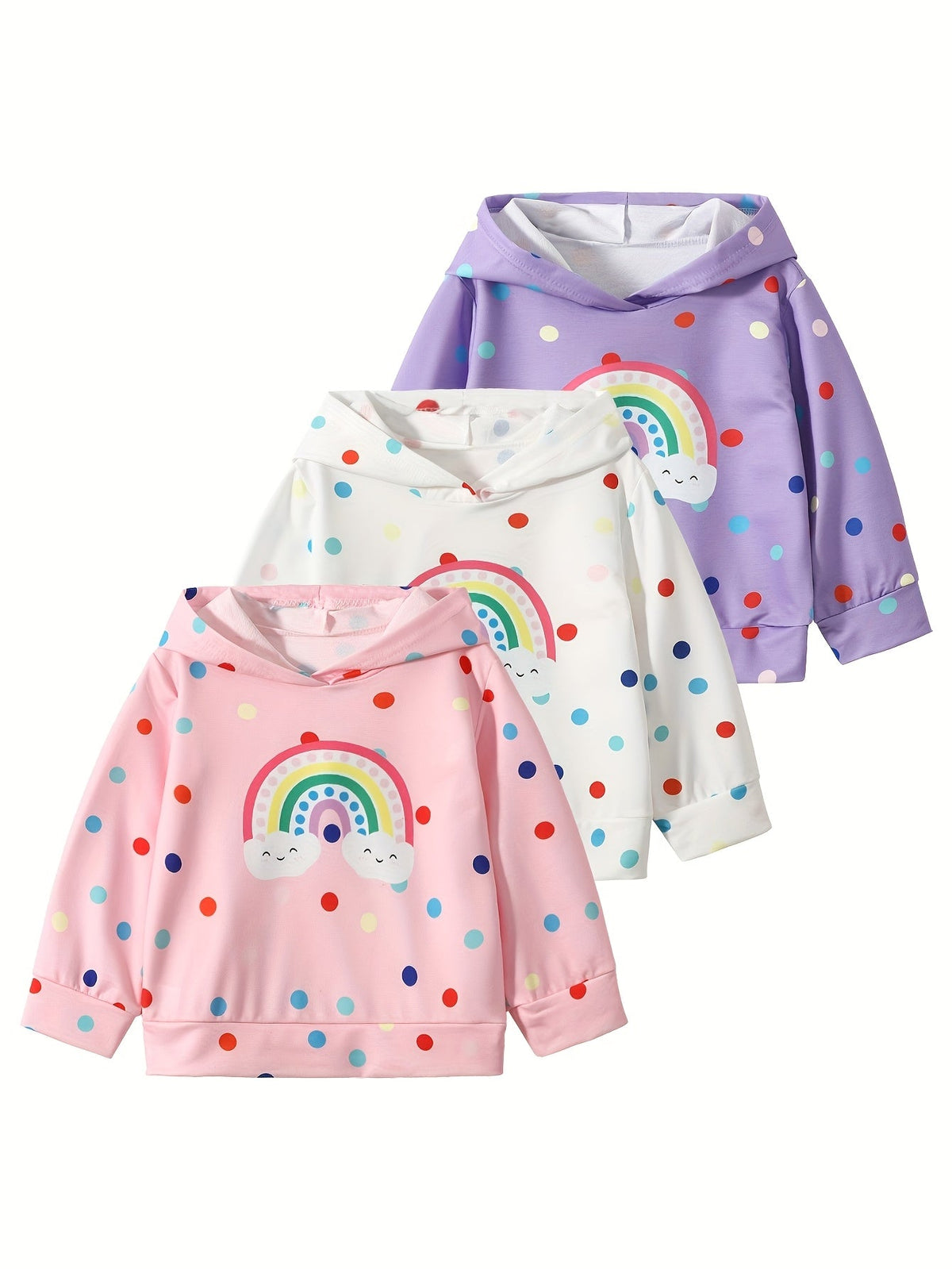 Girls' Autumn Winter Outfit Sets - 4-Set Random Print Hoodie Styles
