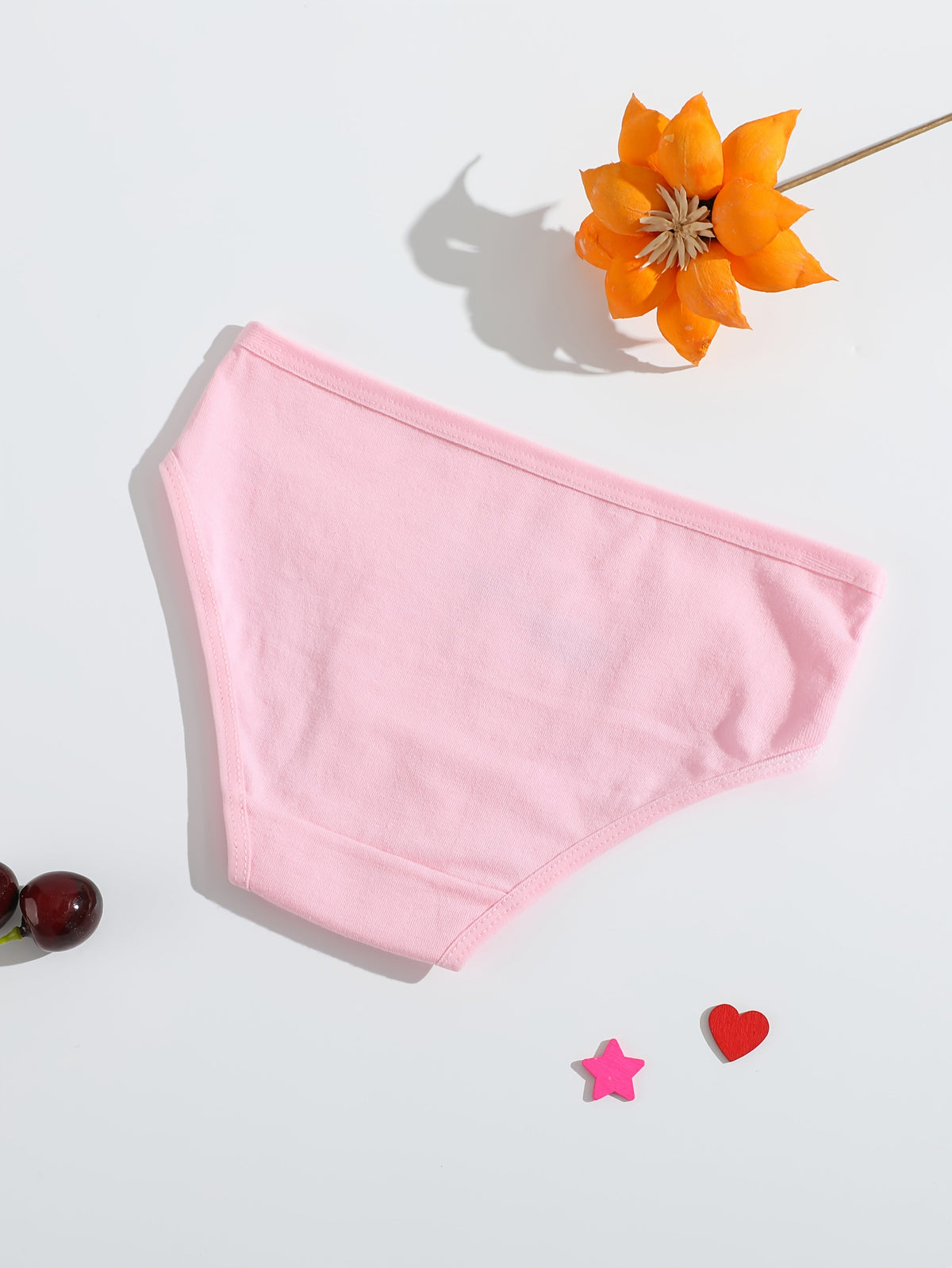Girls' Animal Cartoon Briefs 12-Pack in Random Pastel Colors with Contrast Edges for Daily Underwear Changes