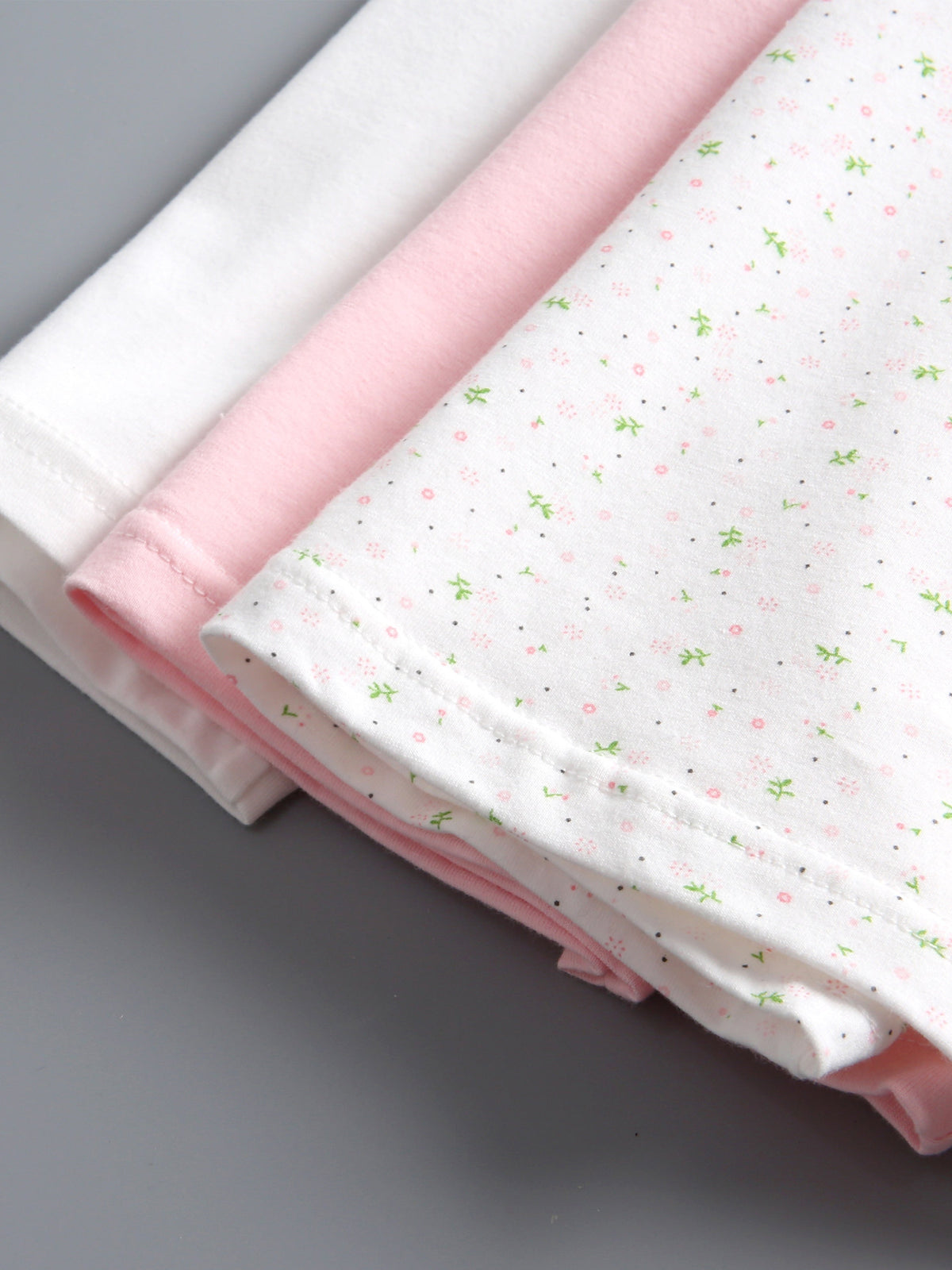 Girls Cotton Blend Camisoles Three-Pack with Lace Trim and Bow Details for Everyday Clothing Layers
