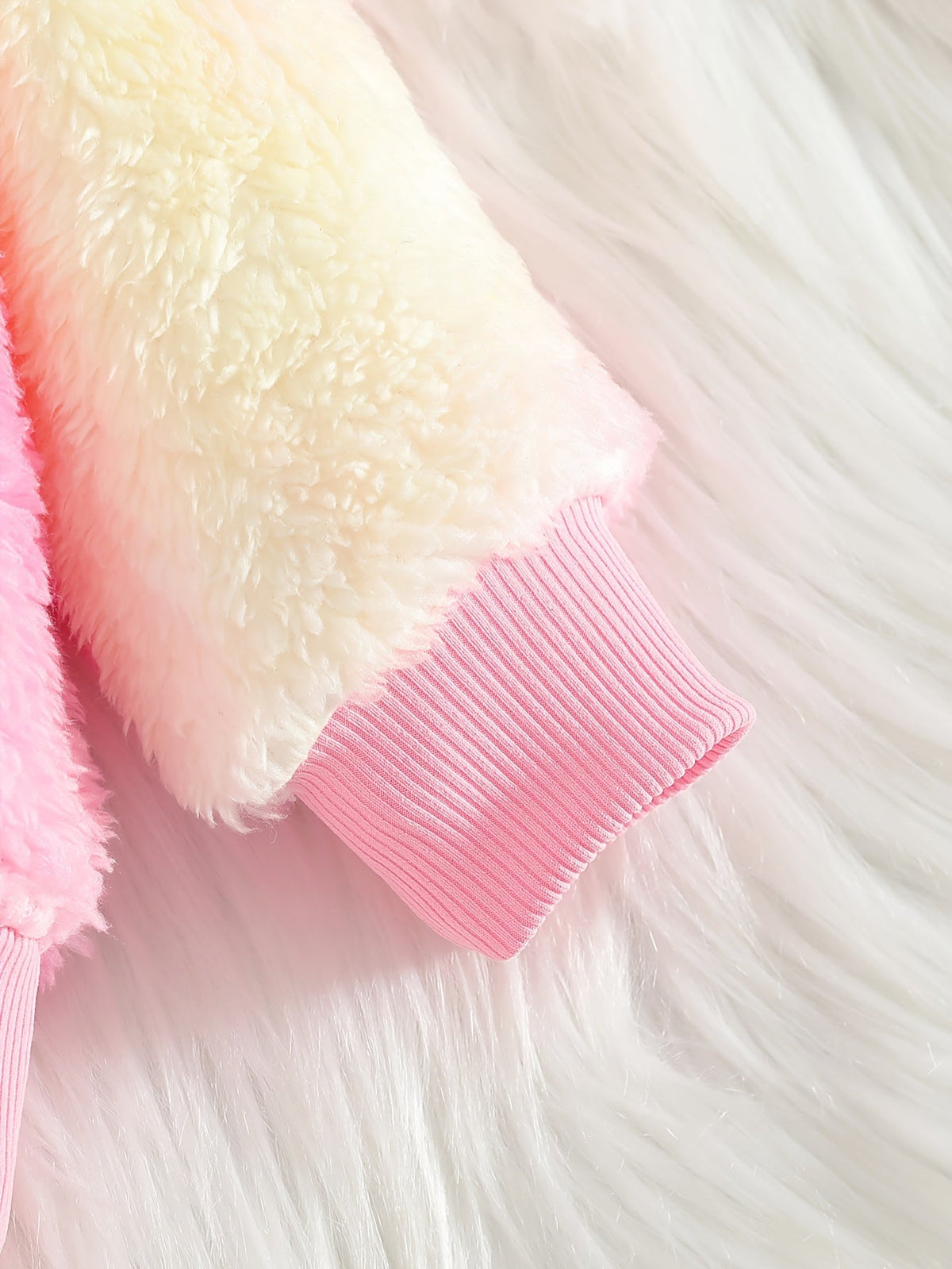 Baby Girl 3 Piece Bee Outfit Set in Plush Pastel Tie Dye with a Hooded Vest for Cooler Weather Layers