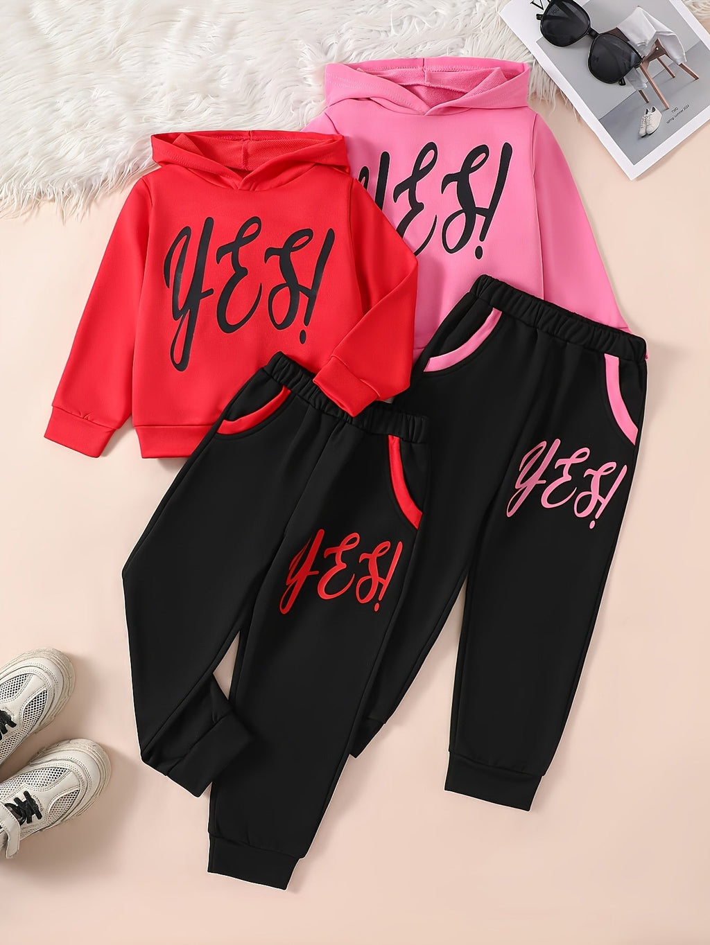 Girls Clothing Bundle of Four Random Pieces for Fall and Winter, Mixed Colors and Designs for Casual Wear
