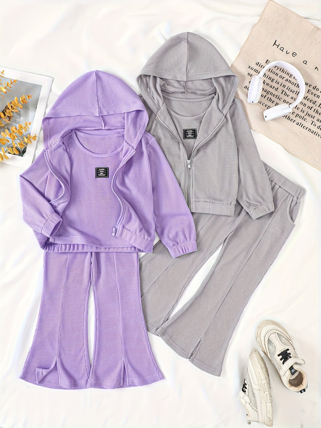 Girls' Clothing Multipack with Four Random Pieces in Assorted Colors for Fall and Winter Wardrobe Changes