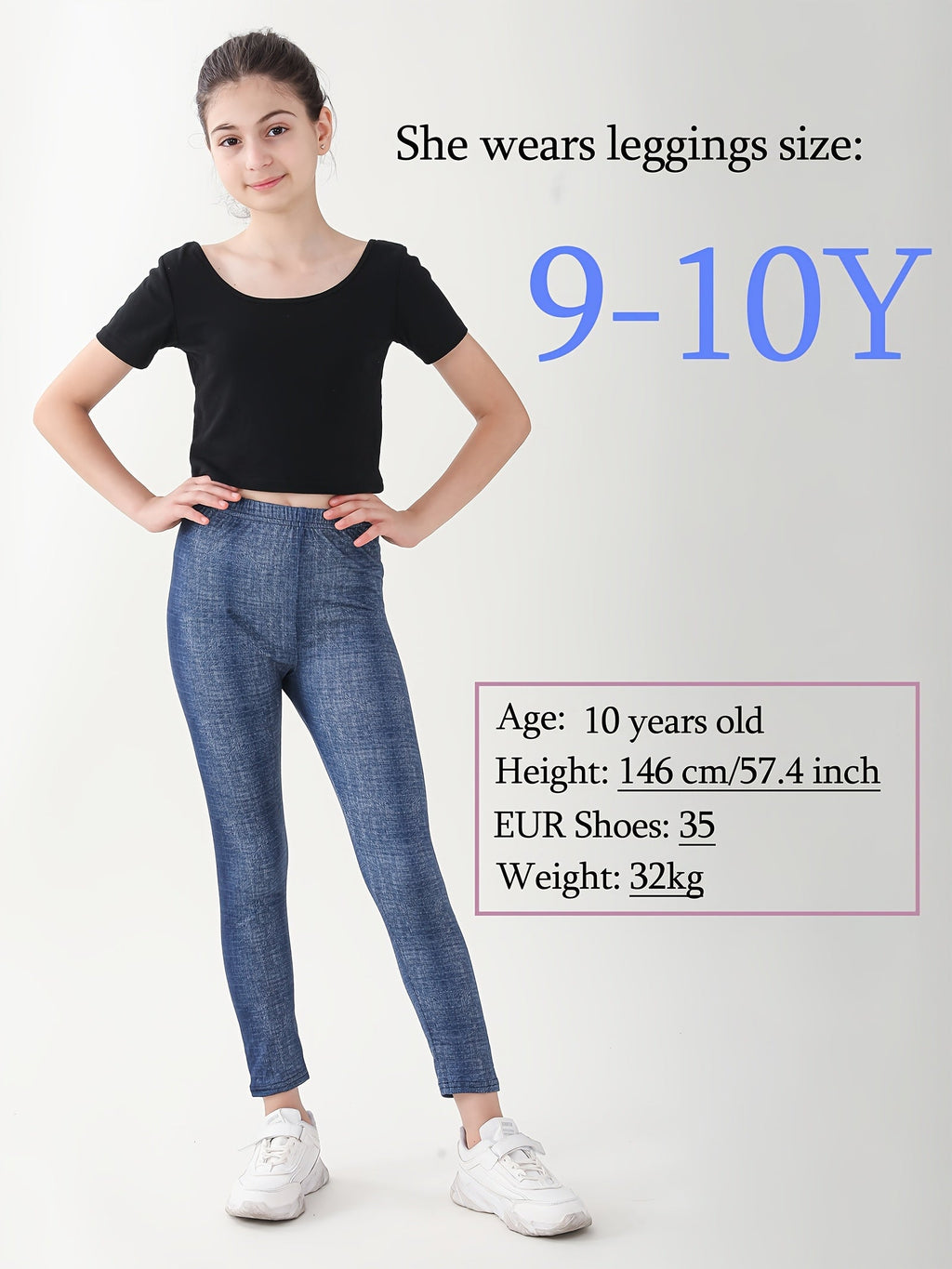 Girls' Stretch Leggings 6-Pack in Random Solid Colors and Prints for Casual Spring and Fall Outfits