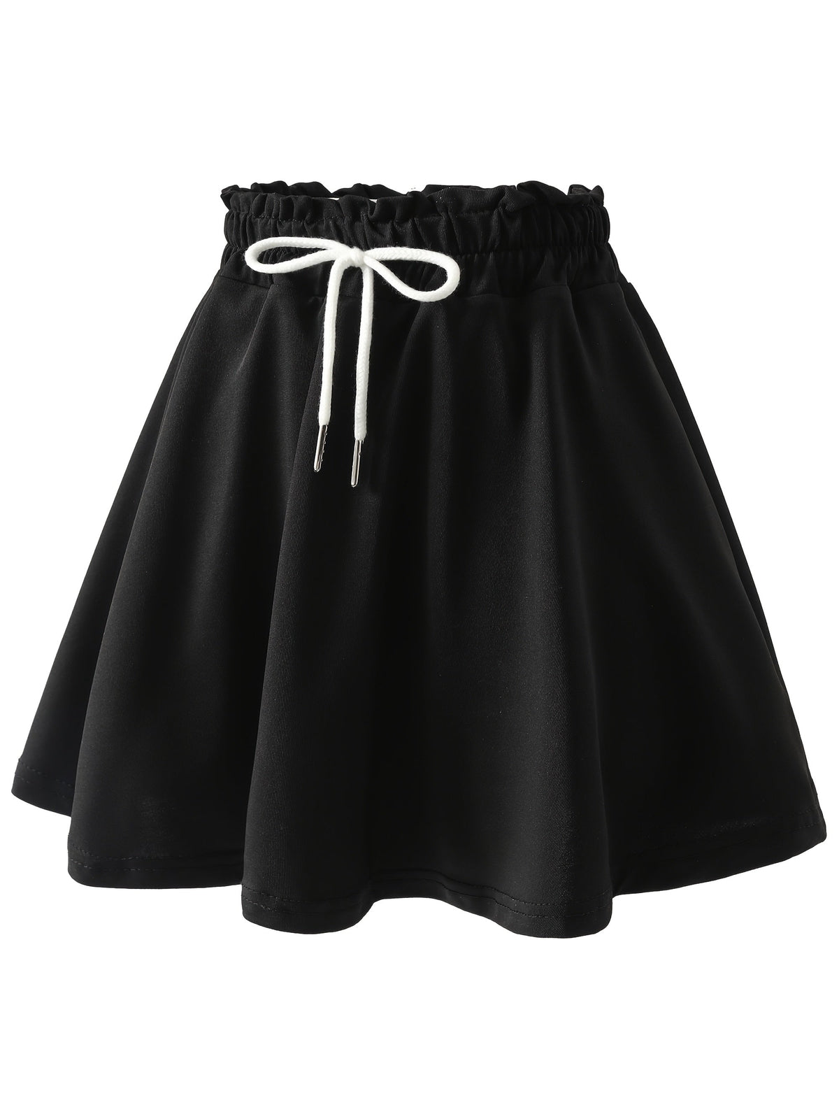 Girls Skorts Four-Pack with Inner Shorts and Drawstring Elastic Waists for Summer Everyday Outfits
