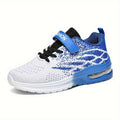 Kids' Athletic Sneakers with Adjustable Top Straps and Contrast Mesh Patterns for School and Play