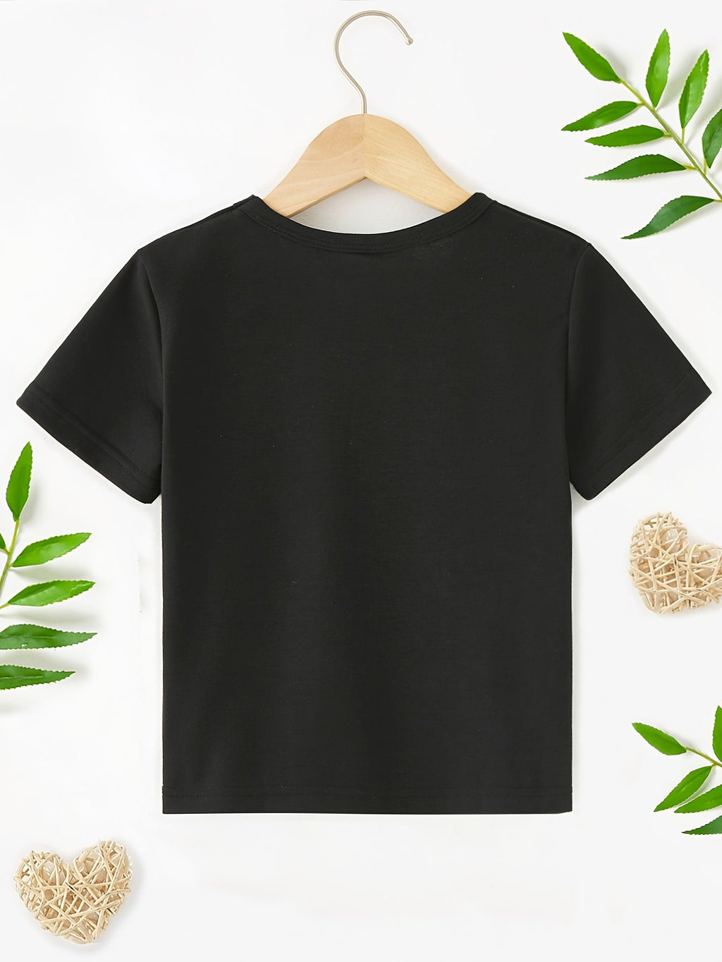 Boys' Graphic T-Shirt in Black with a Dad and Me Fist Bump Print and Short Sleeves for Everyday Outfits