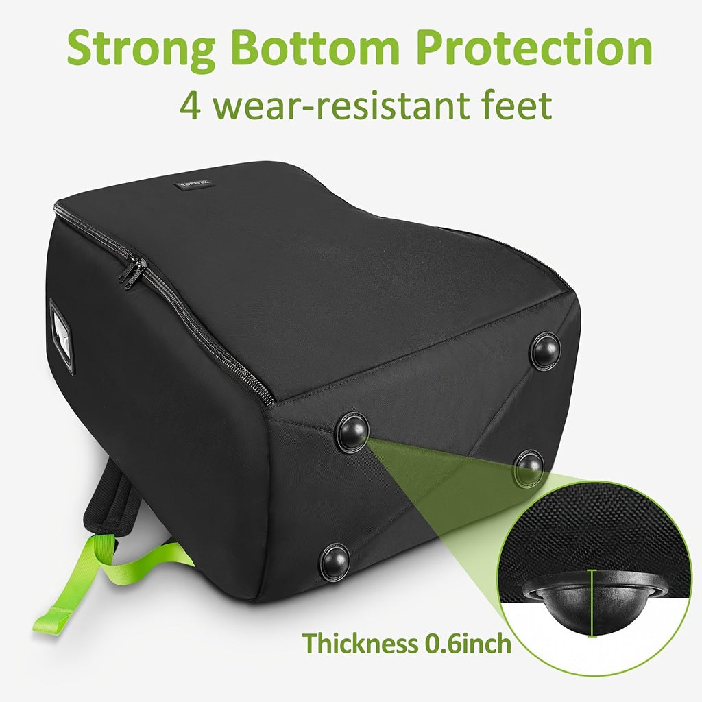 Padded Stroller Travel Bag in Black with Green Lining and Three Layer Fabric Construction for MINU