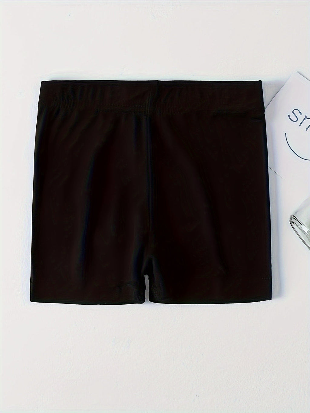 Girls' Bike Shorts 6-Pack with an Elastic Waist in Black or Mixed Colors for Everyday Under-Dress Layering