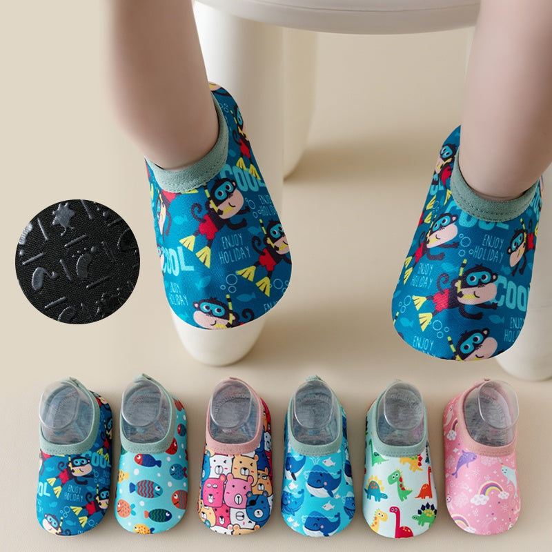 Toddler Sock Shoes in a Two Pair Pack with Animal Prints and Soft Soles for Everyday Indoor Wear